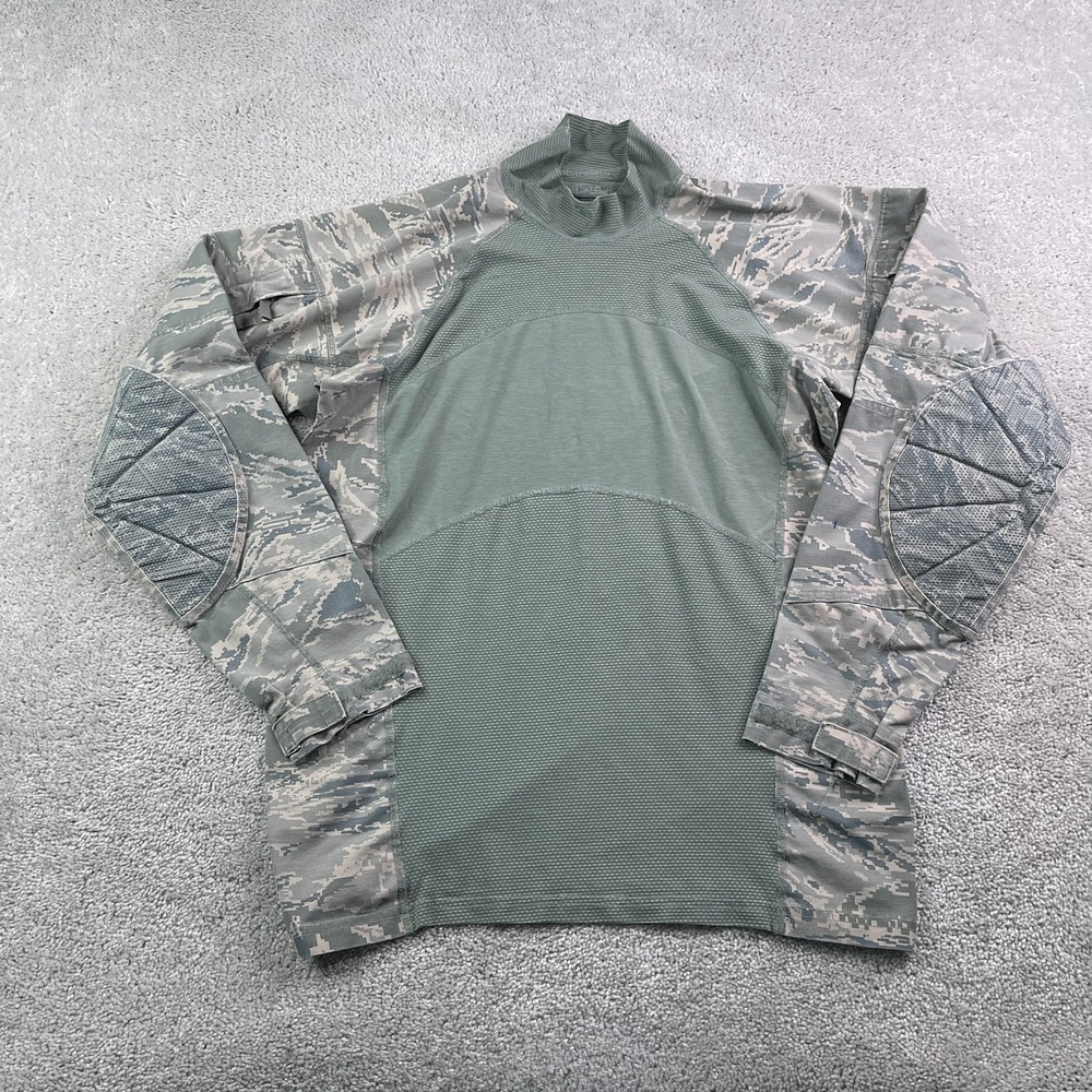 Massif Airman‎ Battle Shirt Mens Medium Green Camo Flame Resistant Padded BDU A1